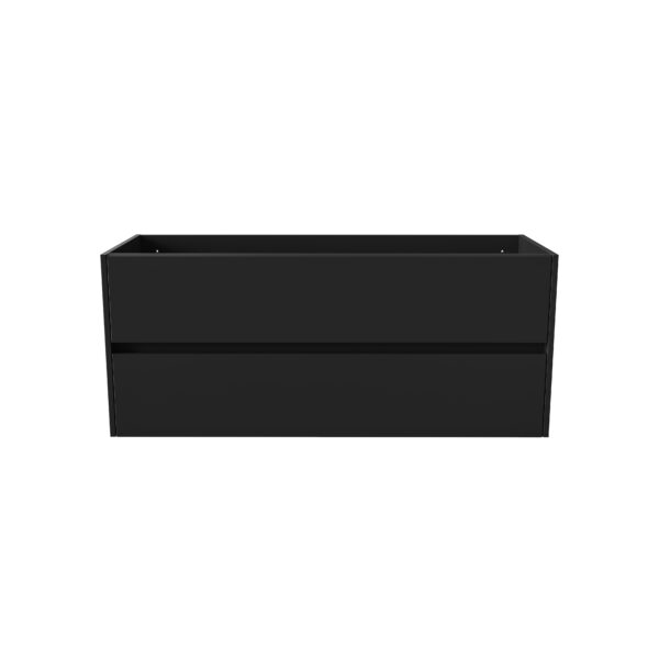 ALONI HAYAT VANITY UNIT - 2 DRAWERS - HANDLELESS - SOFT CLOSE – 119,5X50X45 CM - MATT BLACK