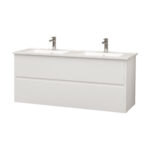ALONI HAYAT VANITY UNIT - 2 DRAWERS - HANDLELESS - SOFT CLOSE – 119,5X50X45 CM - GLOSSY WHITE - Image 5