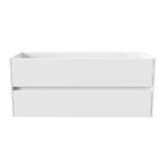 ARMOIRE LAVABO ALONI HAYAT - 2 TIROIRS - SOFTCLOSE - SANS POIGNÉE - 119,5X50X45 CM - BLANC BRILLANT
