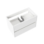 ALONI HAYAT VANITY UNIT - 2 DRAWERS - HANDLELESS - SOFT CLOSE – 79,5X50X45 CM - GLOSSY WHITE - Image 2