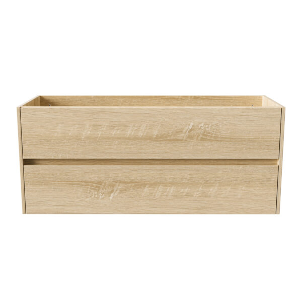 ALONI HAYAT VANITY UNIT - 2 DRAWERS - HANDLELESS - SOFT CLOSE – 119,5X50X45 CM - OAK