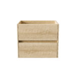 ALONI HAYAT ARMOIRE LAVABO - 2 TIROIRS - SOFTCLOSE - SANS POIGNÉE - 59,5X50X45 CM - CHÊNE