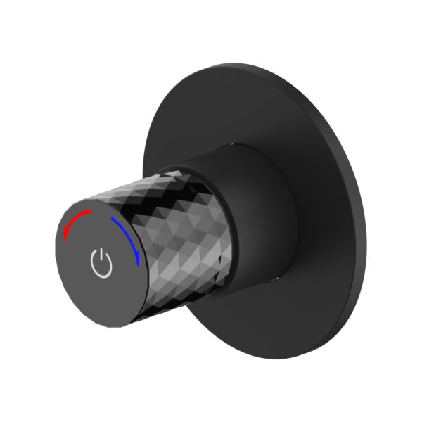 ALONI FLOW DOUCHE/BIDET MENGTAP - DRUKKNOP - KOUD EN WARM WATER - INGEBOUWD - MAT ZWART