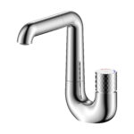 ALONI FLOW MITIGEUR DE LAVABO - BOUTON POUSSOIR - BEC PIVOTANT - Chrome