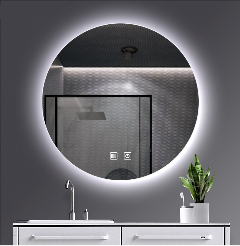 MIROIR LED ROND ALONI OMEGA CHAUFFANT (Ø60CM)