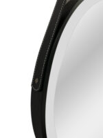 ALONI BELTIA MIRROR - WITH LED LIGHTING - ROUND - WITH FRAME - WITH IMITATION LEATHER STRAP AND HOOK - LED COLOR TEMPERATURE 3500-6500K - 80CM - MATT BLACK - Image 2