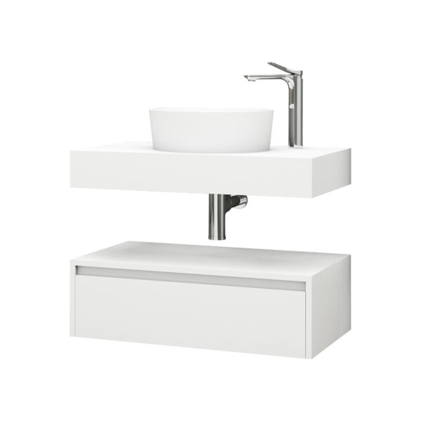 ALONI LINA VANITY UNIT (80CM) - MATT WHITE