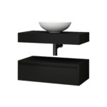 ALONI LINA VANITY UNIT (80CM) - MATT BLACK
