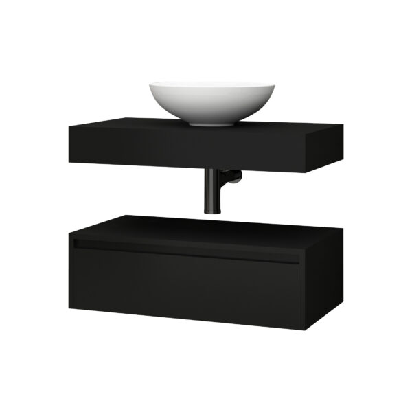 ALONI LINA VANITY UNIT (80CM) - MATT BLACK