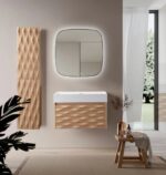 MAGNOLIA HIGH CABINET - 2 DOORS - HANDLELESS - SOFT CLOSE - REVERSIBLE - 35X160X35 CM - LIGHT OAK - Image 5