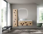 MIMOZA HIGH CABINET - 2 DOORS - HANDLELESS - SOFT CLOSE - REVERSIBLE - 35X160X35 CM - LIGHT OAK - Image 4