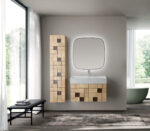 MIMOZA VANITY UNIT - 1 DRAWER - HANDLELESS - SOFT CLOSE – 79X40X52 CM - LIGHT OAK - Image 6