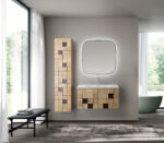 MIMOZA VANITY UNIT - 1 DRAWER - HANDLELESS - SOFT CLOSE – 79X40X52 CM - LIGHT OAK - Image 5
