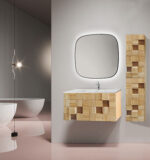 MIMOZA VANITY UNIT - 1 DRAWER - HANDLELESS - SOFT CLOSE – 79X40X52 CM - LIGHT OAK - Image 4