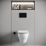 CREAVIT NESS WALL-HUNG TOILET - TORNADO FLUSH - RIMLESS - WITHOUT TOILET SEAT - GLOSSY WHITE – Image 4
