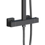 ALONI OPTIMA QUADRO RAIN SHOWER SET – THERMOSTATIC – EXPOSED – BELGAQUA – MATT BLACK - Afbeelding 2