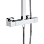 ALONI OPTIMA QUADRO RAIN SHOWER SET – THERMOSTATIC – EXPOSED – BELGAQUA – CHROME - Image 2
