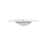 ALONI HAYAT WASHBASIN- 1 BASIN - WITH OVERFLOW - 1 TAP HOLE - POLYRESIN - 80X1,5X45 CM - GLOSSY WHITE
