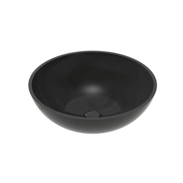 PER SOLID SURFACE SURFACE MOUNTED WASHBASIN - Noir mat