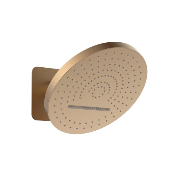 UNIFORMA HOOFDDOUCHE TROPICAL RAIN XL - 2 INSTELLINGEN - WANDBEVESTIGING - MET INBOUWDOOS - 32 CM - BRUIN BRONS (PVD)