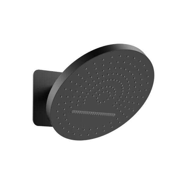 UNIFORMA HOOFDDOUCHE TROPICAL RAIN XL - 2 INSTELLINGEN - WANDBEVESTIGING - MET INBOUWDOOS - 32 CM - MAT ZWART (PVD)