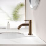 STRIA COLD WATER TAP – REFINED RIBBED HANDLE – WITHOUT WASTE – BROWN BRONZE (PVD) - Image 2