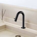 STRIA COLD WATER TAP – CURVED SPOUT – WITHOUT WASTE – MATT BLACK (PVD) - Image 2