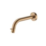 ROBINET EAU FROIDE STRIA - MONTAGE MURAL - RÉGLABLE - BOUTON À TEXTURE NETTOYÉE RAFFINÉE - SANS VIDAGE - BRONZE BRUN (PVD)