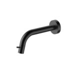 STRIA WALL-MOUNTED COLD WATER TAP – CUTTABLE SPOUT – REFINED RIBBED HANDLE – WITHOUT WASTE – MATT BLACK (PVD)