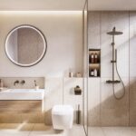 STRIA TOILET BRUSH WITH HOLDER – WALL-MOUNTED OR FREESTANDING – REFINED RIBBED HANDLE – INCLUDES PLASTIC INNER CONTAINER – BROWN BRONZE (PVD) - Image 3