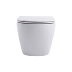 ALONI PRO WALL-HUNG TOILET – TORNADO FLUSH – RIMLESS – WITH SEAT – DUROPLAST – SOFT CLOSE – QUICK RELEASE – COMPACT 49 CM – 36X32X49 CM – MATT WHITE - Image 8