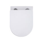 ALONI PRO WALL-HUNG TOILET – TORNADO FLUSH – RIMLESS – WITH SEAT – DUROPLAST – SOFT CLOSE – QUICK RELEASE – COMPACT 49 CM – 36X32X49 CM – GLOSSY WHITE - Image 8