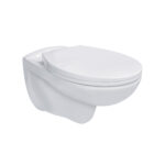 ALONI PRO WALL-HUNG TOILET - RIMLESS - WITH SEAT - THERMOPLAST (PP) - SOFTCLOSE - QUICK RELEASE - 35.5X41X54.5 CM - GLOSSY WHITE - Image 2