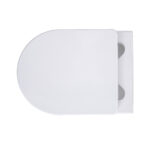 ALONI PRO WALL-HUNG TOILET - RIMLESS - WITH SEAT - DUROPLAST - SOFTCLOSE - QUICK RELEASE - COMPACT 49 CM - 36X25X49 CM - MATT WHITE - Image 6