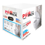 ALONI PRO WALL-HUNG TOILET - RIMLESS - WITH SEAT - DUROPLAST - SOFTCLOSE - QUICK RELEASE - COMPACT 49 cm - 36X25X49 cm - GLOSSY WHITE