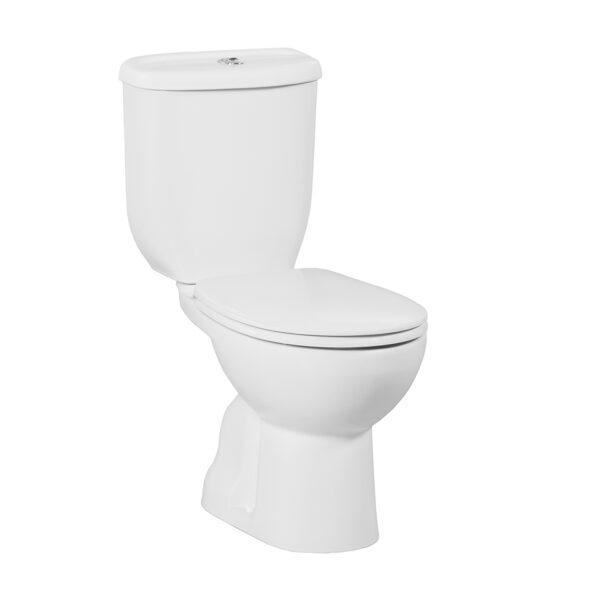 WC À PLANCHER SEDEF BLANC, AVEC PULVÉRISATEUR (BIDET), SIPHON EN S