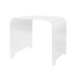 SOLID BATHROOM STOOL (31X38X38CM) - WHITE