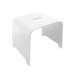 SOLID BATHROOM STOOL (31X38X38CM) - WHITE - Image 2