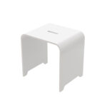 SOLID BATHROOM STOOL (31X38X38CM) - WHITE - Image 4