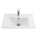 SU WASHBASIN - 1 BOWL - Met kraangat - Keramiek - 60X45 CM - GLOSSY WHITE