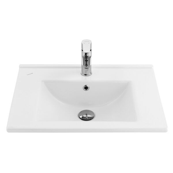 SU WASHBASIN - 1 BOWL - Met kraangat - Keramiek - 60X45 CM - GLOSSY WHITE