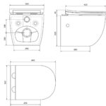 WC SUSPENDU RIMOFF BLANC AVEC LEVIER EAU FROIDE – Image 5