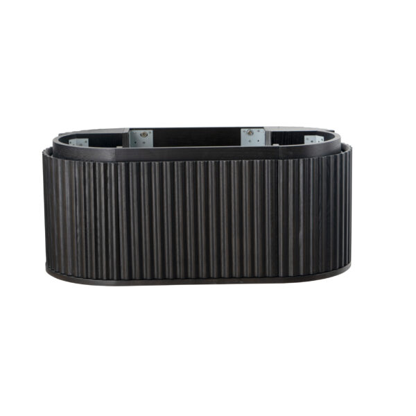 ARMOIRE LAVABO BEGONIA - 1 TIROIR - SANS POIGNÉE - FERMETURE DOUCE - 99X42X52,5 CM - CHÊNE NOIR