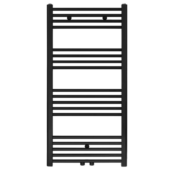 BELRAD HANDDOEKRADIATOR - LINKS-RECHTS/CENTRUM AANSLUITING - 558 WATT - 1100X600CM - MAT ZWART