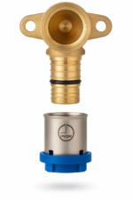 Erfu Multilayer Crimp Fitting â Single Female Cylinder Head 20 mm x 1/2" â persfitting DVGW-gecertificeerd, Multi-Profiles U/H/TH - Afbeelding 3