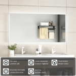 ERFU SPIEGEL LED ANTI-MIST 120X60CM - Afbeelding 5