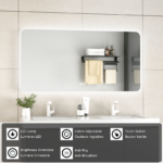 ERFU SPIEGEL LED ANTI-MIST B120XH60CM - Afbeelding 4