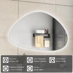 ERFU SPIEGEL LED ANTI-MIST 100X60CM - Afbeelding 5