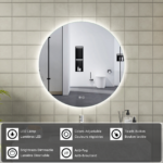 ERFU SPIEGEL LED ANTI-MIST Φ60CM - Afbeelding 7