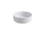 ALONI FIRA WASHBASIN – COUNTERTOP – Sans trop-plein – WITHOUT TAP HOLE – WITH CLICK WASTE – Céramique – 36X12.5X36 CM – Blanc brillant – Image 2